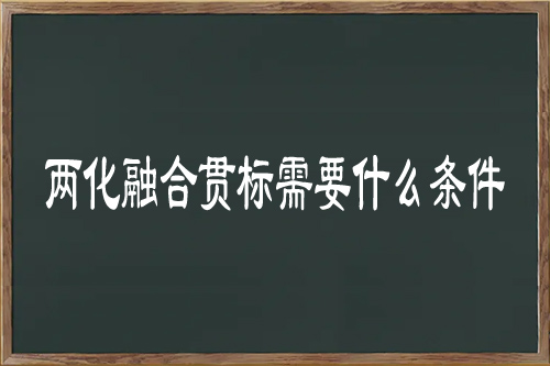 兩化融合貫標(biāo)需要什么條件