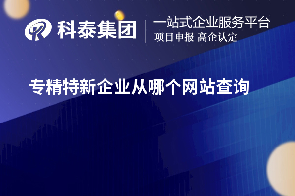 專精特新企業(yè)從哪個(gè)網(wǎng)站查詢