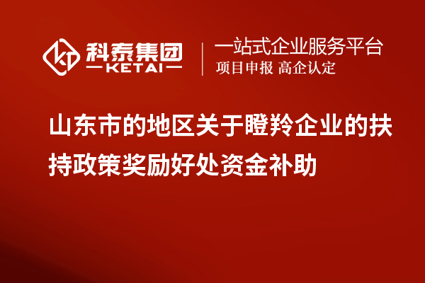 山東市的地區(qū)關(guān)于瞪羚企業(yè)的扶持政策獎(jiǎng)勵(lì)好處資金補(bǔ)助