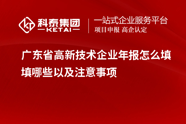 廣東省高新技術(shù)企業(yè)年報怎么填填哪些以及注意事項(xiàng)