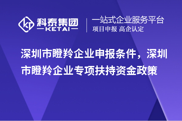 深圳市瞪羚企業(yè)申報條件，深圳市瞪羚企業(yè)專項扶持資金政策