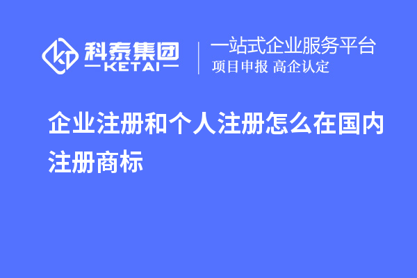 企業(yè)注冊和個(gè)人注冊怎么在國內(nèi)注冊商標(biāo)