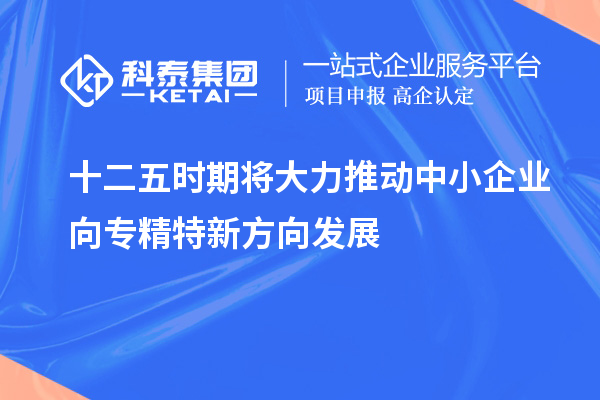 十二五時期將大力推動中小企業(yè)向?qū)＞匦路较虬l(fā)展