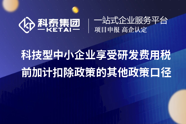 科技型中小企業(yè)享受研發(fā)費(fèi)用稅前加計(jì)扣除政策的其他政策口徑