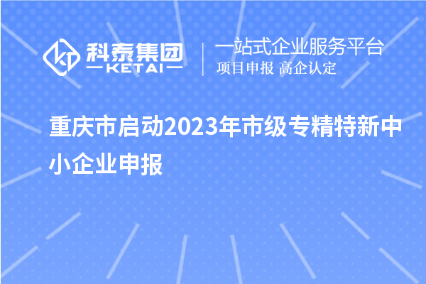 重慶市啟動(dòng)2023年市級(jí)專精特新中小企業(yè)申報(bào)