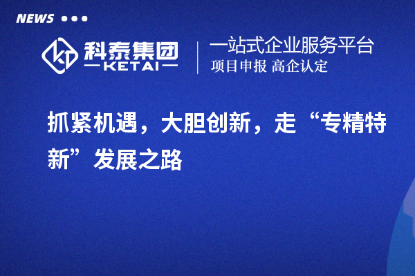 抓緊機(jī)遇，大膽創(chuàng)新，走“專精特新”發(fā)展之路