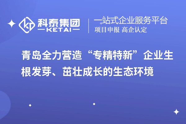 青島全力營造“專精特新”企業(yè)生根發(fā)芽、茁壯成長的生態(tài)環(huán)境