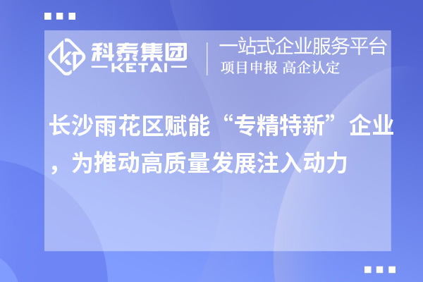 長沙雨花區(qū)賦能“專精特新”企業(yè)，為推動(dòng)高質(zhì)量發(fā)展注入動(dòng)力