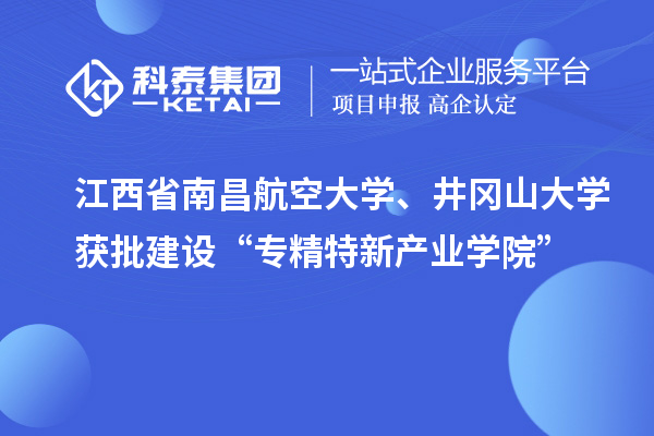 江西省南昌航空大學、井岡山大學獲批建設“專精特新產(chǎn)業(yè)學院”