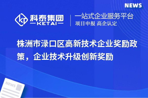 株洲市淥口區(qū)高新技術(shù)企業(yè)獎(jiǎng)勵(lì)政策，企業(yè)技術(shù)升級創(chuàng)新獎(jiǎng)勵(lì)