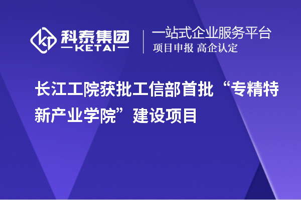 長(zhǎng)江工院獲批工信部首批“專精特新產(chǎn)業(yè)學(xué)院”建設(shè)項(xiàng)目