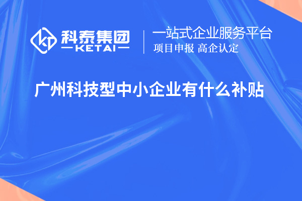 廣州科技型中小企業(yè)有什么補貼