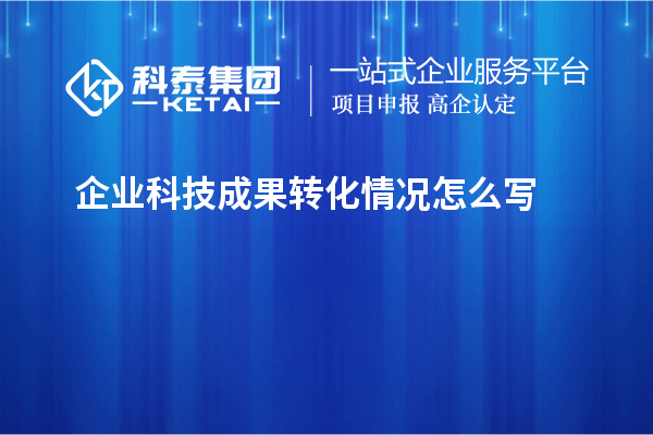 企業(yè)科技成果轉(zhuǎn)化情況怎么寫(xiě)