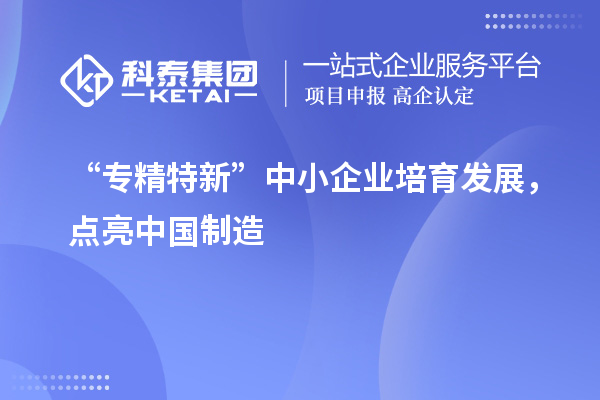 “專精特新”中小企業(yè)培育發(fā)展，點亮中國制造