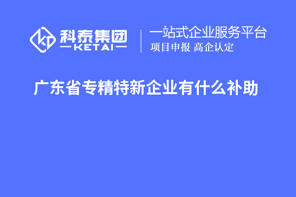 廣東省專精特新企業(yè)有什么補(bǔ)助