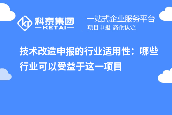 技術(shù)改造申報的行業(yè)適用性：哪些行業(yè)可以受益于這一項目