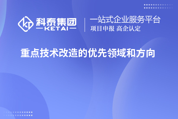  重點技術(shù)改造的優(yōu)先領(lǐng)域和方向