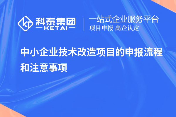 中小企業(yè)技術改造項目的申報流程和注意事項