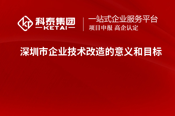 深圳市企業(yè)技術(shù)改造：意義與目標探析