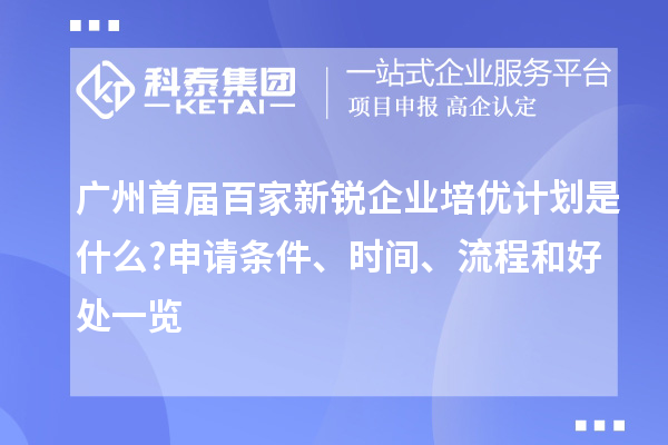 廣州首屆百家新銳企業(yè)培優(yōu)計(jì)劃是什么?申請(qǐng)條件、時(shí)間、流程和好處一覽