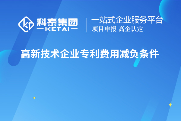 高新技術(shù)企業(yè)專利費用減負條件