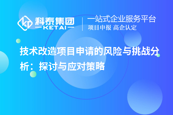 技術(shù)改造項目申請的風險與挑戰(zhàn)分析：探討與應(yīng)對策略		 		