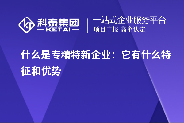 什么是專精特新企業(yè)：它有什么特征和優(yōu)勢(shì)