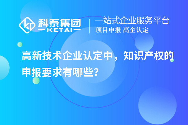 高新技術(shù)企業(yè)認(rèn)定中，知識產(chǎn)權(quán)的申報要求有哪些？