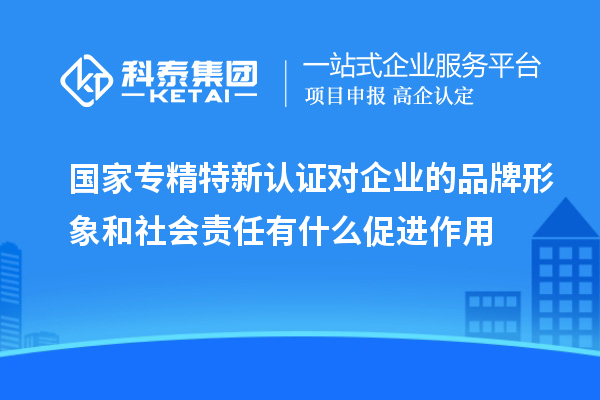 國家專精特新認(rèn)證對企業(yè)的品牌形象和社會責(zé)任有什么促進(jìn)作用