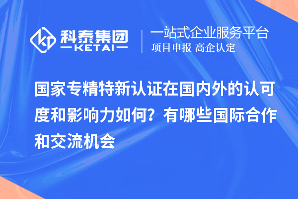 國家專精特新認證在國內外的認可度和影響力如何？有哪些國際合作和交流機會