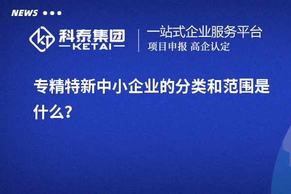 專精特新中小企業(yè)的分類和范圍是什么？