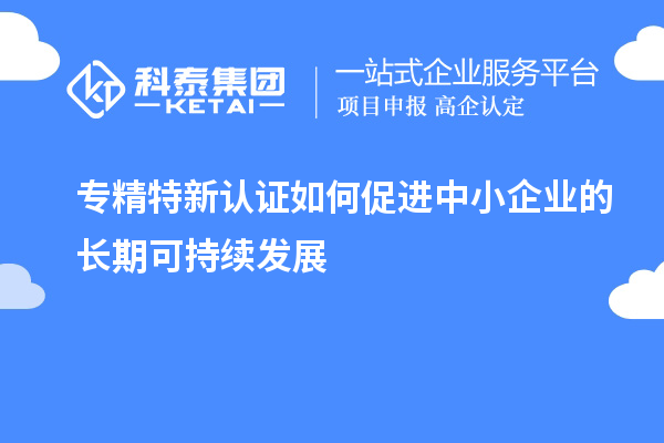 專精特新認(rèn)證如何促進(jìn)中小企業(yè)的長(zhǎng)期可持續(xù)發(fā)展