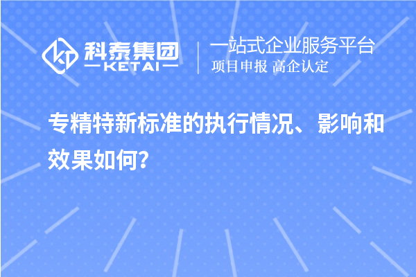 專精特新標(biāo)準(zhǔn)的執(zhí)行情況、影響和效果如何？