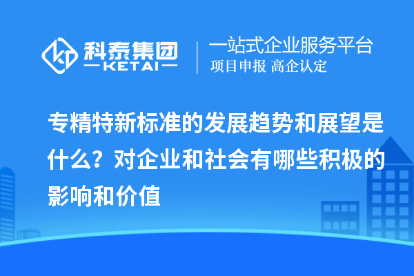 專精特新標(biāo)準(zhǔn)的發(fā)展趨勢(shì)和展望是什么？對(duì)企業(yè)和社會(huì)有哪些積極的影響和價(jià)值