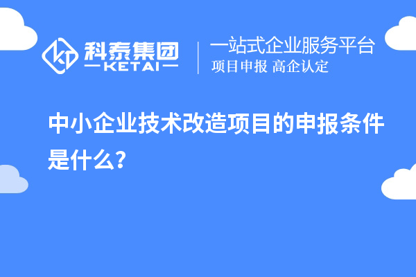 中小企業(yè)<a href=http://m.gif521.com/fuwu/jishugaizao.html target=_blank class=infotextkey>技術(shù)改造</a>項(xiàng)目的申報(bào)條件是什么？