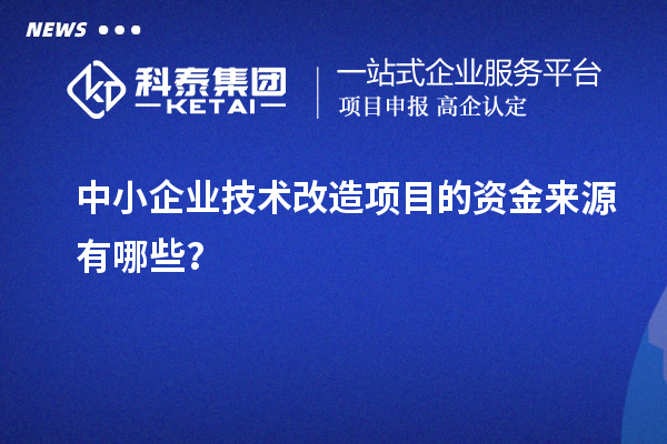 中小企業(yè)技術(shù)改造項目的資金來源有哪些？