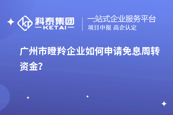 廣州市瞪羚企業(yè)如何申請(qǐng)免息周轉(zhuǎn)資金？