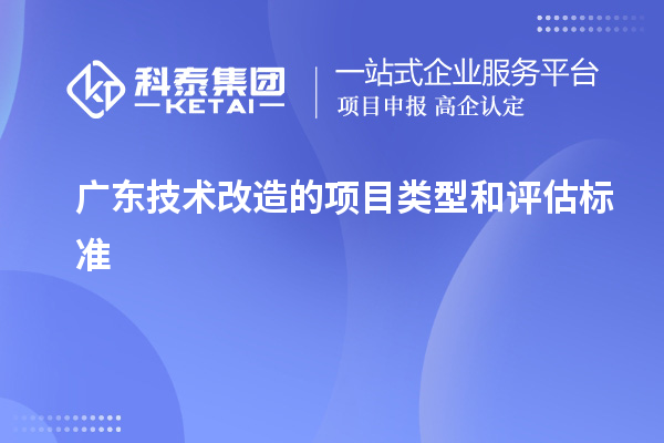 廣東技術改造的項目類型和評估標準