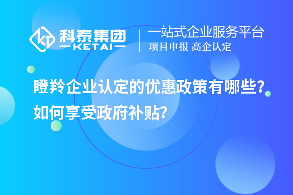 <a href=http://m.gif521.com/fuwu/dengling.html target=_blank class=infotextkey>瞪羚企業(yè)認定</a>的優(yōu)惠政策有哪些？如何享受政府補貼？