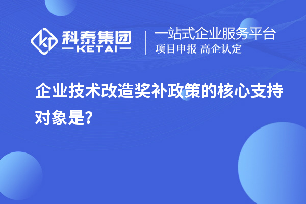 企業(yè)技術(shù)改造獎補(bǔ)政策的核心支持對象是？