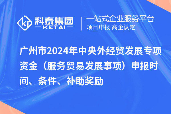 廣州市2024年中央外經(jīng)貿(mào)發(fā)展專項資金（服務(wù)貿(mào)易發(fā)展事項）申報時間、條件、補助獎勵