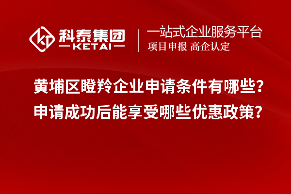 黃埔區(qū)瞪羚企業(yè)申請(qǐng)條件有哪些？申請(qǐng)成功后能享受哪些優(yōu)惠政策？