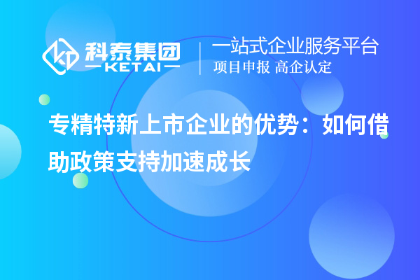 專精特新上市企業(yè)的優(yōu)勢：如何借助政策支持加速成長