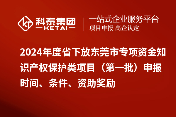 2024年度省下放東莞市專項(xiàng)資金知識(shí)產(chǎn)權(quán)保護(hù)類項(xiàng)目（第一批）申報(bào)時(shí)間、條件、資助獎(jiǎng)勵(lì)