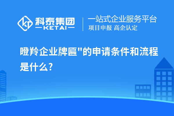 瞪羚企業(yè)牌匾的申請(qǐng)條件和流程是什么?