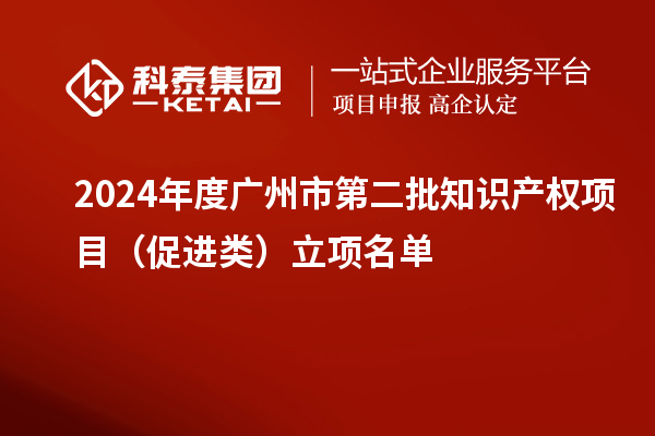 2024年度廣州市第二批知識(shí)產(chǎn)權(quán)項(xiàng)目（促進(jìn)類）立項(xiàng)名單