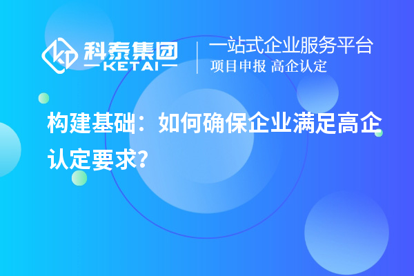 構建基礎：如何確保企業(yè)滿足高企認定要求？