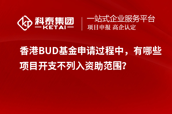 香港BUD基金申請(qǐng)過(guò)程中，有哪些項(xiàng)目開(kāi)支不列入資助范圍？