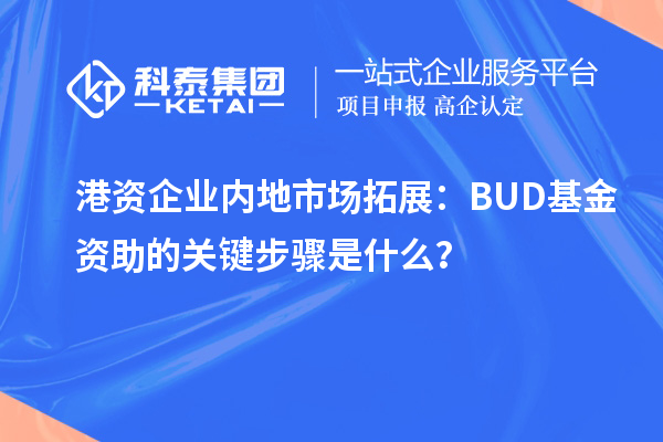 港資企業(yè)內(nèi)地市場拓展：BUD基金資助的關(guān)鍵步驟是什么？