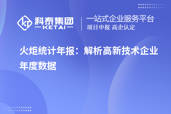 火炬統(tǒng)計年報：解析高新技術企業(yè)年度數(shù)據(jù)